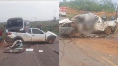 Pai, mãe e filha morrem em mais um acidente na BR-330 entre ônibus e caminhonete em Balsas