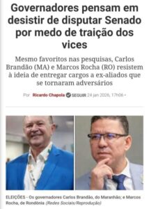Brandão confirma à Veja que não sai para o Senado e parte para cima de Camarão: ‘Não vou entregar o cargo a alguém que se juntou com meus adversários’