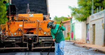Prefeitura de Timon realiza pavimentação asfáltica no bairro Cidade Nova II