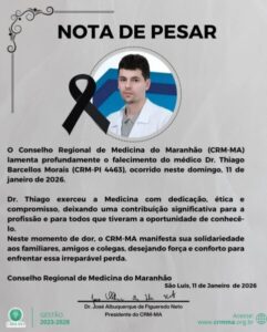 Médico que atuava no Complexo Hospitalar Gentil Filho, em Caxias-MA, morre de mal súbito no Paraná