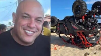 Policial morre após capotar UTV em duna no Ceará; veja o vídeo.