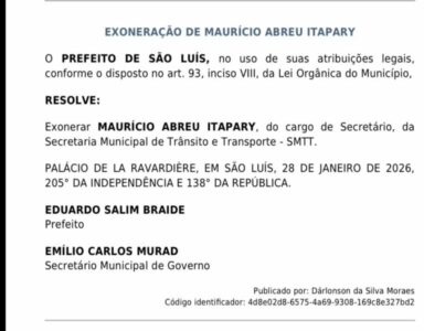 Braide oficializa saída de Maurício Itapary da SMTT e da Secretaria de Cultura