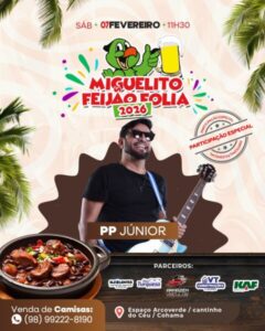 PP Júnior vai animar Bloco do Miguelito 2026