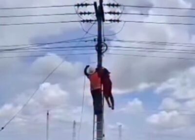 Técnico de internet sobrevive a descarga elétrica na BR-135 no Maranhão