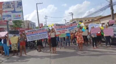 Protesto por moradia bloqueia avenida em frente à Prefeitura de Paço do Lumiar