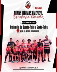 Escolinha Paredão Sports completa nove anos de formação esportiva e abre novas turmas para 2026