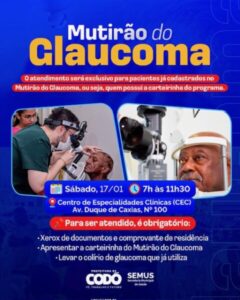 Prefeitura de Codó realizará Mutirão do Glaucoma