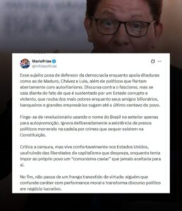 Mario Frias critica Wagner Moura após ator vencer o Globo de Ouro 2026