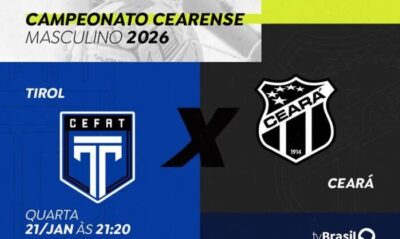 TV Brasil transmite jogo entre Tirol e Ceará pelo Campeonato Cearense