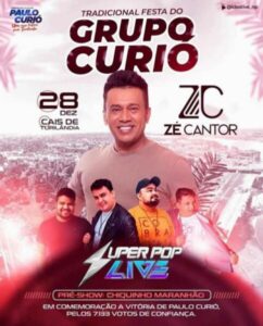 Zé Cantor e Super Pop Live serão as atrações da tradicional festa do grupo Curió em Turilândia.