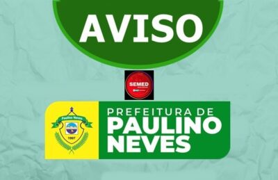 Após aprovação do calendário letivo as aulas em Paulino Neves, terão início em 15 de fevereiro