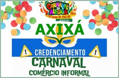 Prefeitura de Axixá, convoca para credenciamento de Blocos e agremiações carnavalesca
