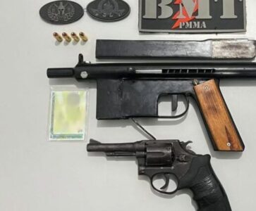 Homem é preso com “macaquinha” e revólver em Imperatriz