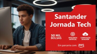 Maranhenses podem concorrer a 50 mil bolsas gratuitas de capacitação em Cloud e IA Generativa do Santander em parceria com a AWS