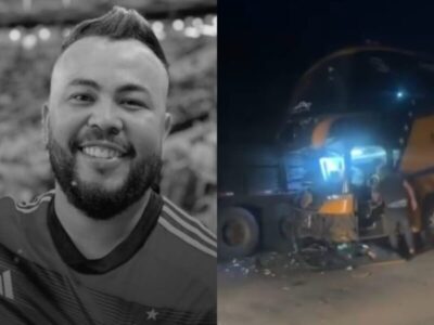 Preparador físico do Águia de Marabá morre após ônibus do time bater em caminhão na BR-153