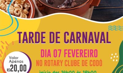 Rotary Club de Codó realiza tradicional Tarde de Carnaval com feijoada e vesperal das crianças