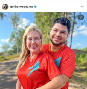 Deputado Guilherme Paz mantém fotos nas redes sociais com a esposa mesmo após acusação de agressão e medida protetiva