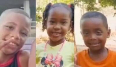 Uma das três crianças foi encontrada: Kauã, de 8 anos