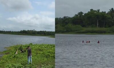 Mergulhadores iniciam varredura em lago durante buscas por crianças desaparecidas em Bacabal