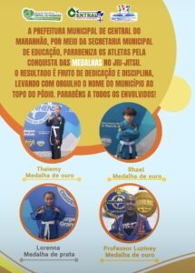 Prefeitura de Central do Maranhão parabeniza atletas por conquistas no Jiu-Jitsu