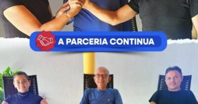 UNIÃO FORTALECIDA: PREFEITO ZÉ AUGUSTO RECEBE PROFESSORA CLAUDETE…