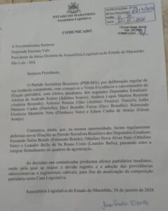 PSB-MA expulsa mais seis deputados e filia Fernando Braide, Othelino Neto e Leandro Bello