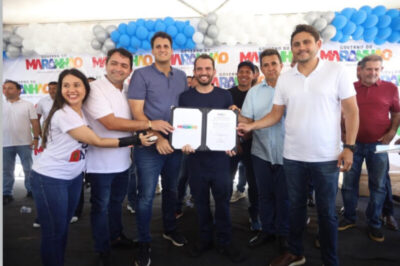 Orleans Brandão e Fernando Pessoa assinam ordem de serviço para construção do hospital municipal de Tuntum e entregam obras importantes no município