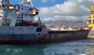 Navio que saiu do Brasil é interceptado com cocaína escondida em sal, avaliada em R$ 6,8 bilhões