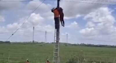 Trabalhador sofre descarga elétrica e é resgatado após acidente na BR-135