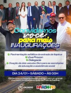 Prefeito Rômulo Marques convida para inaugurações Transformadoras em Cajapió