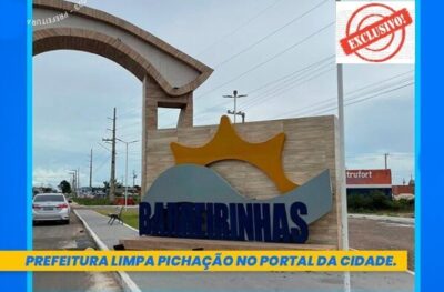 Prefeitura realiza limpeza de pinchação no portal da cidade