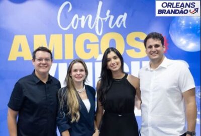 Orleans e Marcus Brandão participam da confraternização de Vinicius Ferro