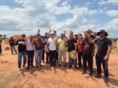 André da RalpNet e vereadores vistoriam obras na sede e zona rural de Pinheiro