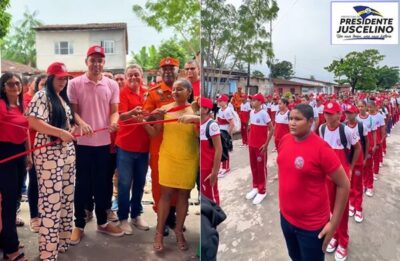Prefeito Dr. Pedro Paulo, participou da reinauguração da Escola CME Eleodória Jacinta Cantanhêde