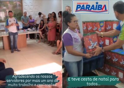 Prefeito Paraíba agradece a todos os servidores pelo trabalho realizado em 2023