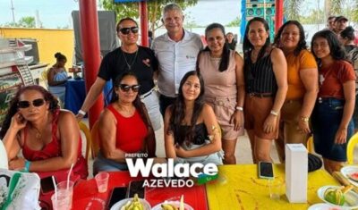 Prefeito de Icatu, Walace Azevedo, a convite do Sinproesemma, participou da confraternização dos professores!