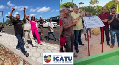 Prefeito Walace Azevedo, entregou duas obras em povoados de Icatu