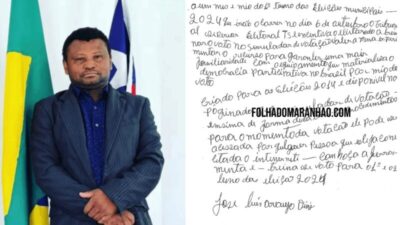 Presidente da Câmara de Turilândia/MA, em prisão domiciliar por desvio de R$ 56 milhões, assume prefeitura e declarou saber apenas ler e escrever