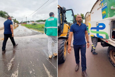 Roberto Costa lidera ações após forte chuva em Bacabal