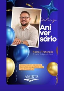 O Portal de Notícias Luiz Guterres parabeniza o Prefeito de Lajeado Novo ( Itaires Tratorzão) pelo seu aniversário.