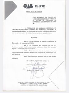 Kaio Saraiva convoca advocacia maranhense para defesa institucional da liberdade de expressão