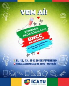 Prefeitura de Icatu, vai realizar a Jornada Pedagógica 2026!