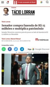 Senador ex-pobre: Fortuna de Weverton Rocha atrai holofotes da midia aos pobres do Maranhão….