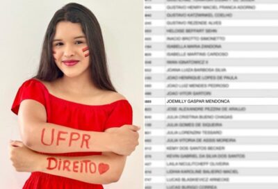 Formada em escolas de São João Batista, jovem conquista vaga em Direito na Universidade Federal do Paraná