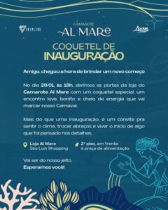 Camarote Al Mare inaugura loja física nesta terça-feira no Shopping da