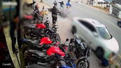 Trio assalta loja em São Luís, PM de folga troca tiros com suspeitos e dois são detidos; veja momento do assalto