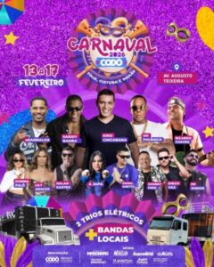 Anunciada a programação do Carnaval de Codó em 2026