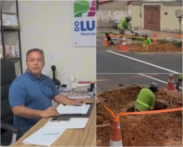 De novo! Prefeitura de Paço multa BRK por quebra de via recém afastada e apreende máquinas