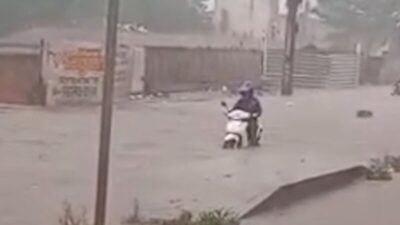 Alagamentos, engarrafamentos e infiltração em telhado de feira são registrados durante forte chuva na Grande São Luís