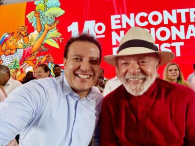 Presidente Lula e Felipe Camarão se encontram em evento nacional